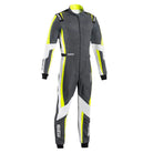 The grey and yellow Sparco Kerb Advanced Kart Racing Suit.
