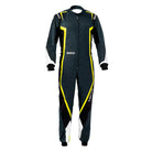 The grey, white and yellow Sparco Kerb Kart Racing Suit.