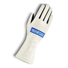 The white 2024 model Sparco Land Classic Racing Gloves.