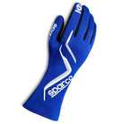 The blue 2024 model Sparco Land Racing Gloves.
