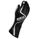 The black and white 2021 Model Sparco Lap Racing Gloves.