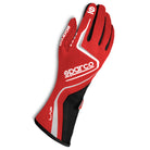 The red and black 2021 Model Sparco Lap Racing Gloves.