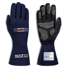 The 2024 Model navy Sparco Martini Land Racing Gloves.