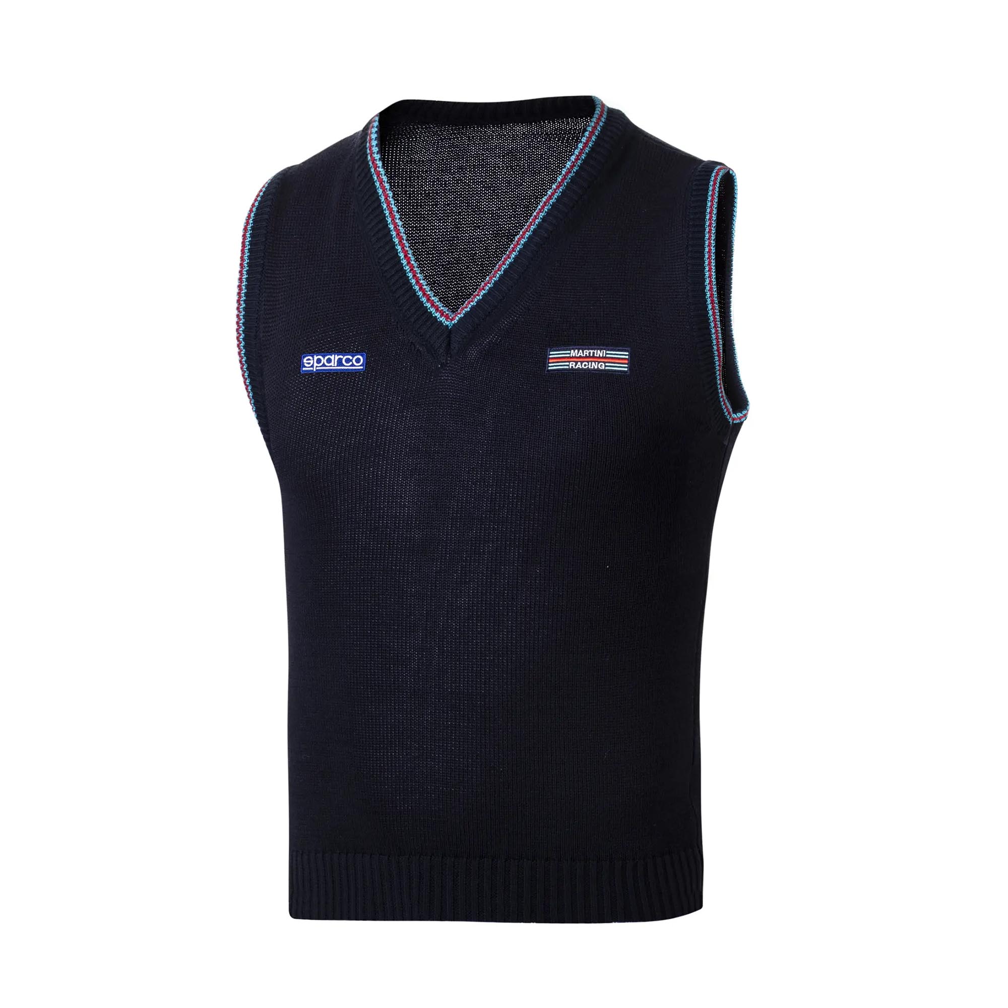 The front of the Sparco Martini Racing Cotton Sweater Vest.