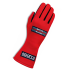 The back of the red Sparco Martini Racing Land Racing Gloves.