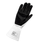 The palm of the white Sparco Martini Racing Land Racing Gloves.