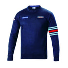 The front of the navy Sparco Martini Racing Wool Crewneck Sweater.