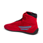 The inside of the red Sparco Martini Top Racing Shoes.