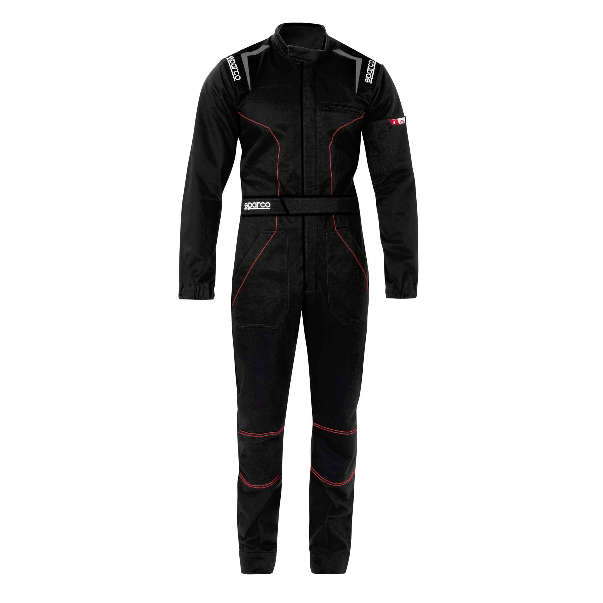 The black Sparco MS-4 Mechanics Coveralls.