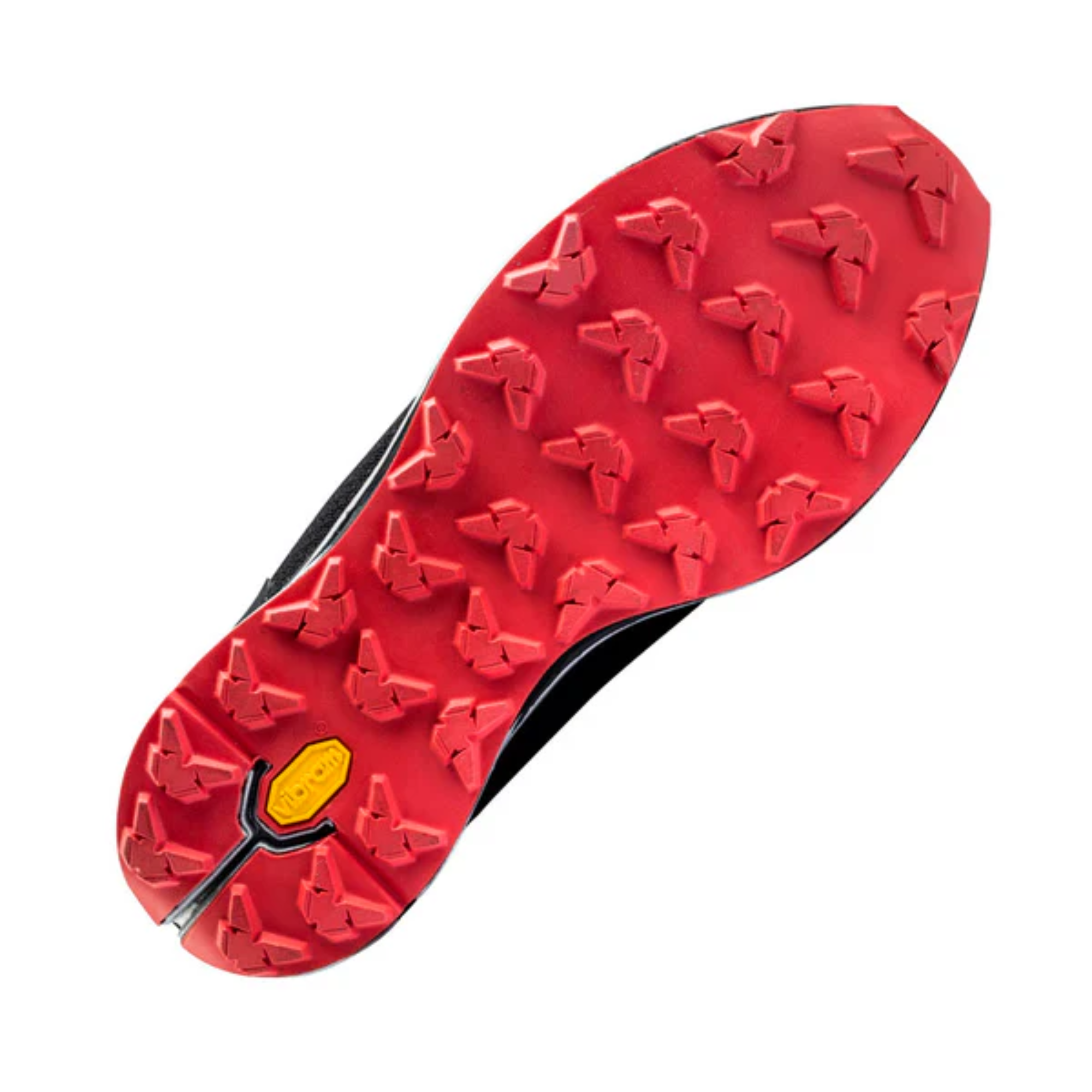 The bottom of the black and red Sparco MX Race Street Shoes.
