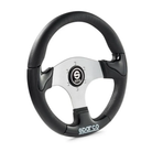 The grey Sparco P-222 Street Steering Wheel at an angle.