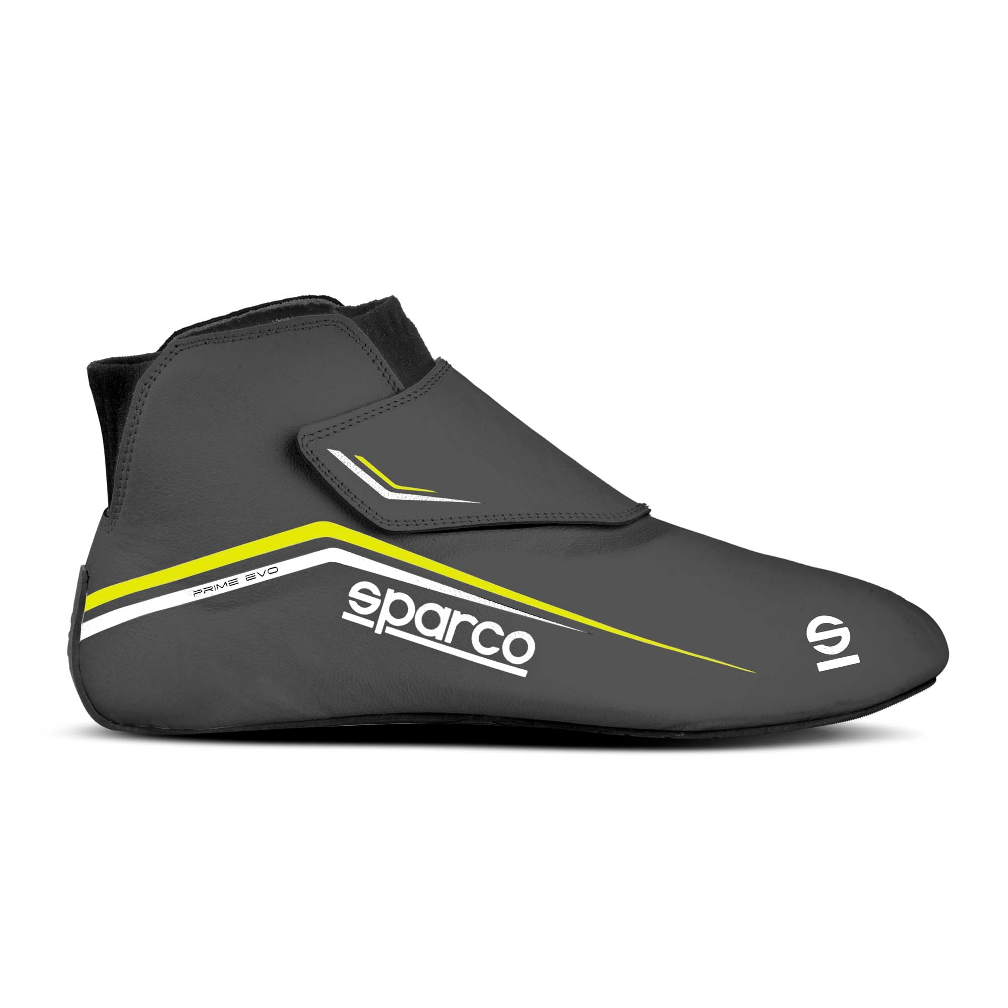 The grey and yellow Sparco Prime Evo Racing Shoes.