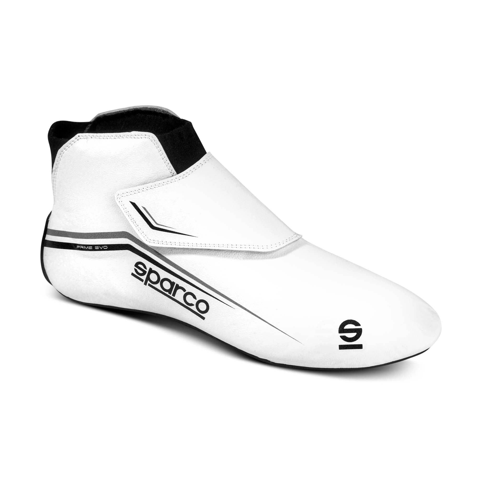 The white Sparco Prime Evo Racing Shoes.