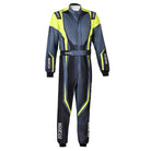 The grey and yellow Sparco Prime K Advanced Kart Racing Suit.