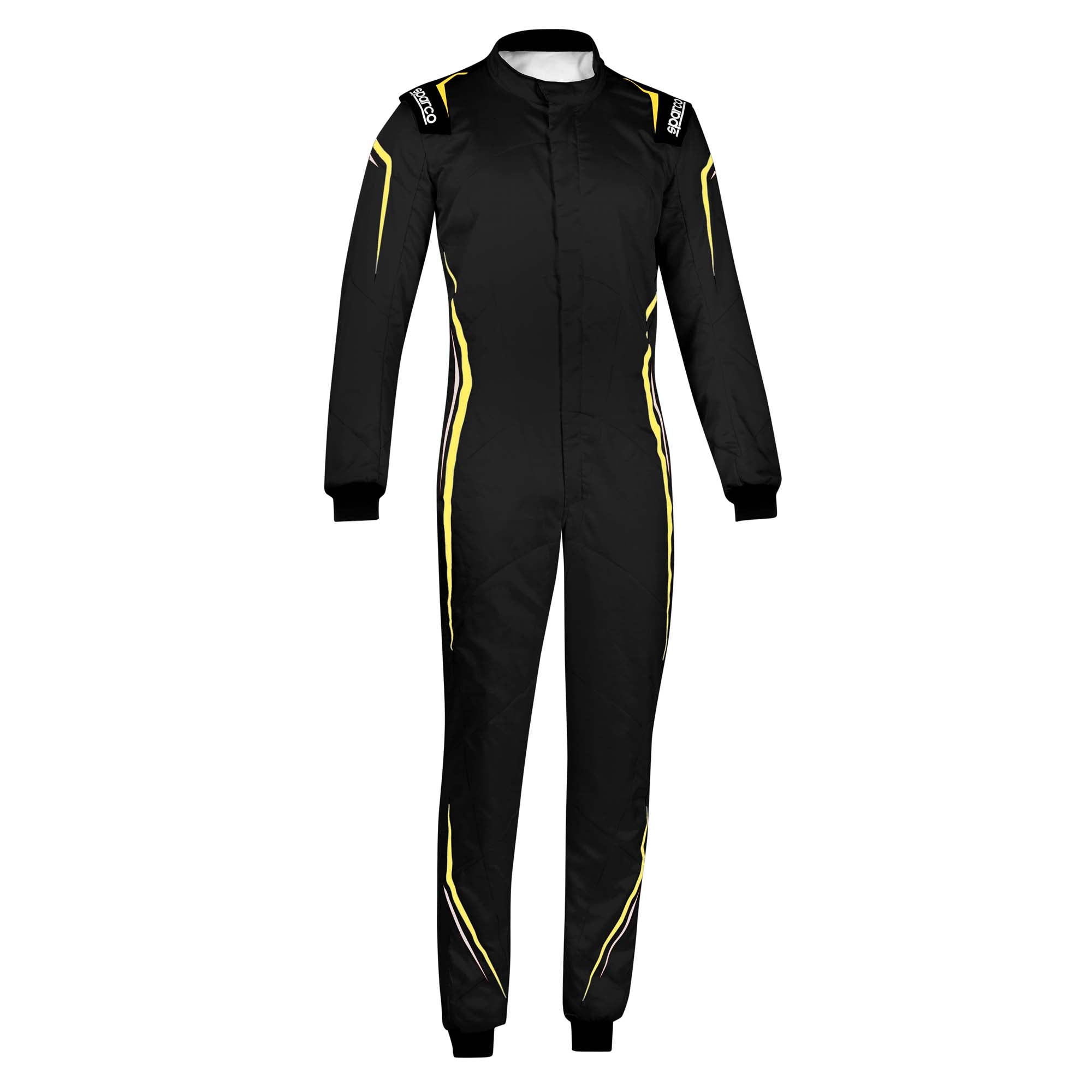 The black and yellow Sparco Prime Racing Suit.