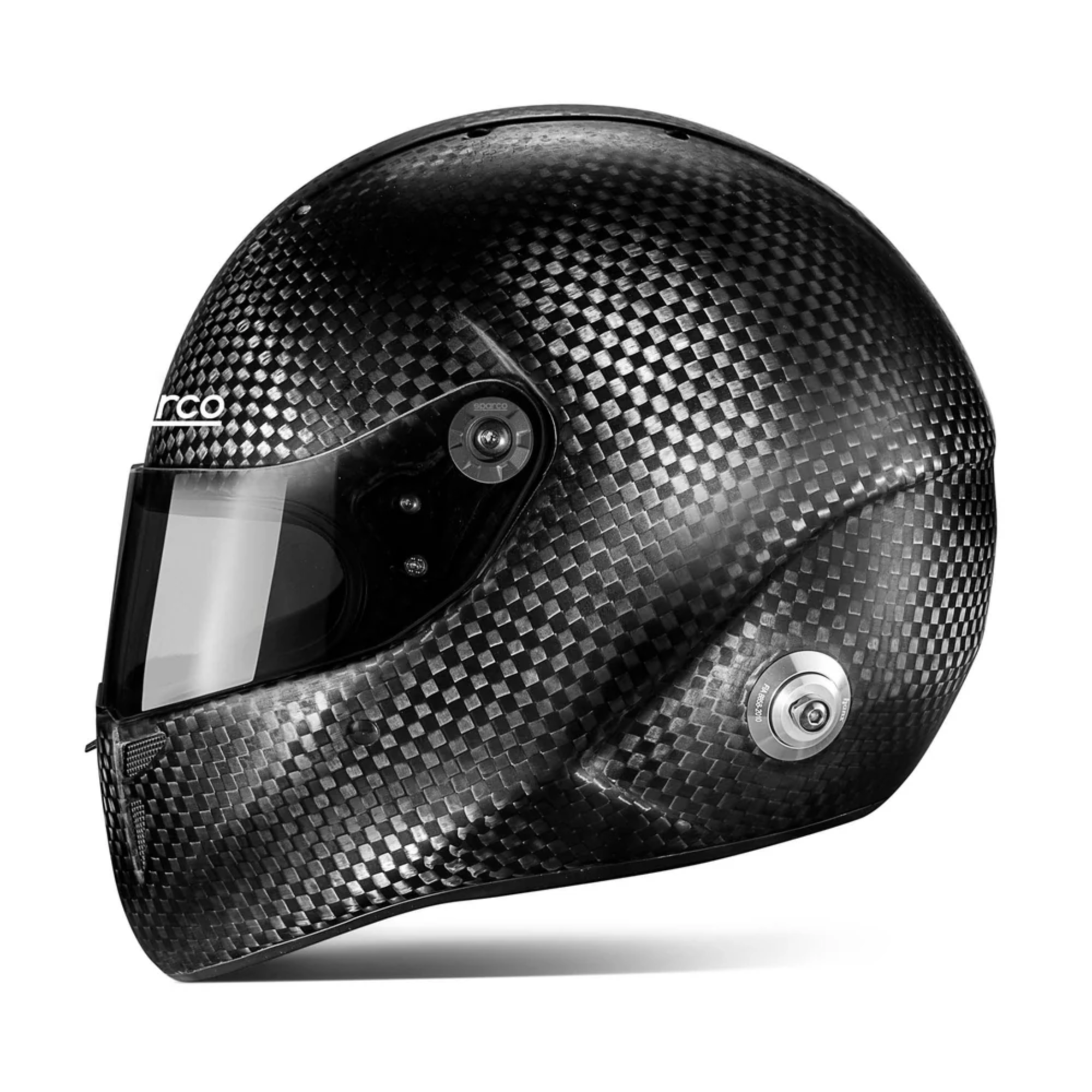 The Sparco Prime RF-10W FIA8860 Helmet from Sparco shown from the side. all-groups