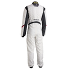 The back of the white, black and red FIA 8856-2000 homologated Sparco Prime SP-16 Special Edition Racing Suit.
