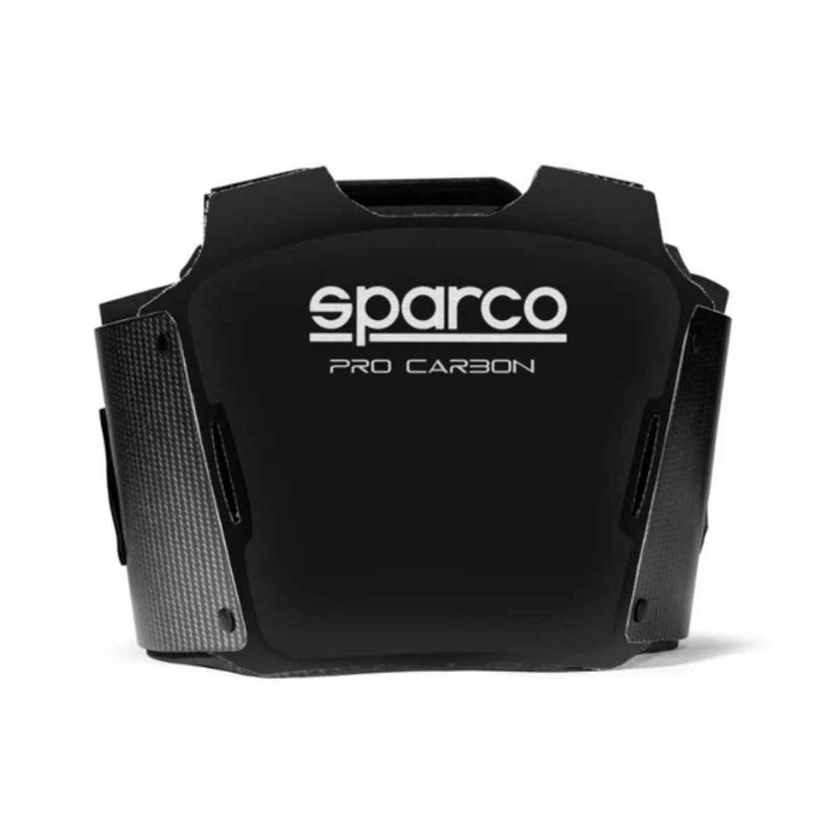The back of the Sparco Pro Carbon Rib Protector.