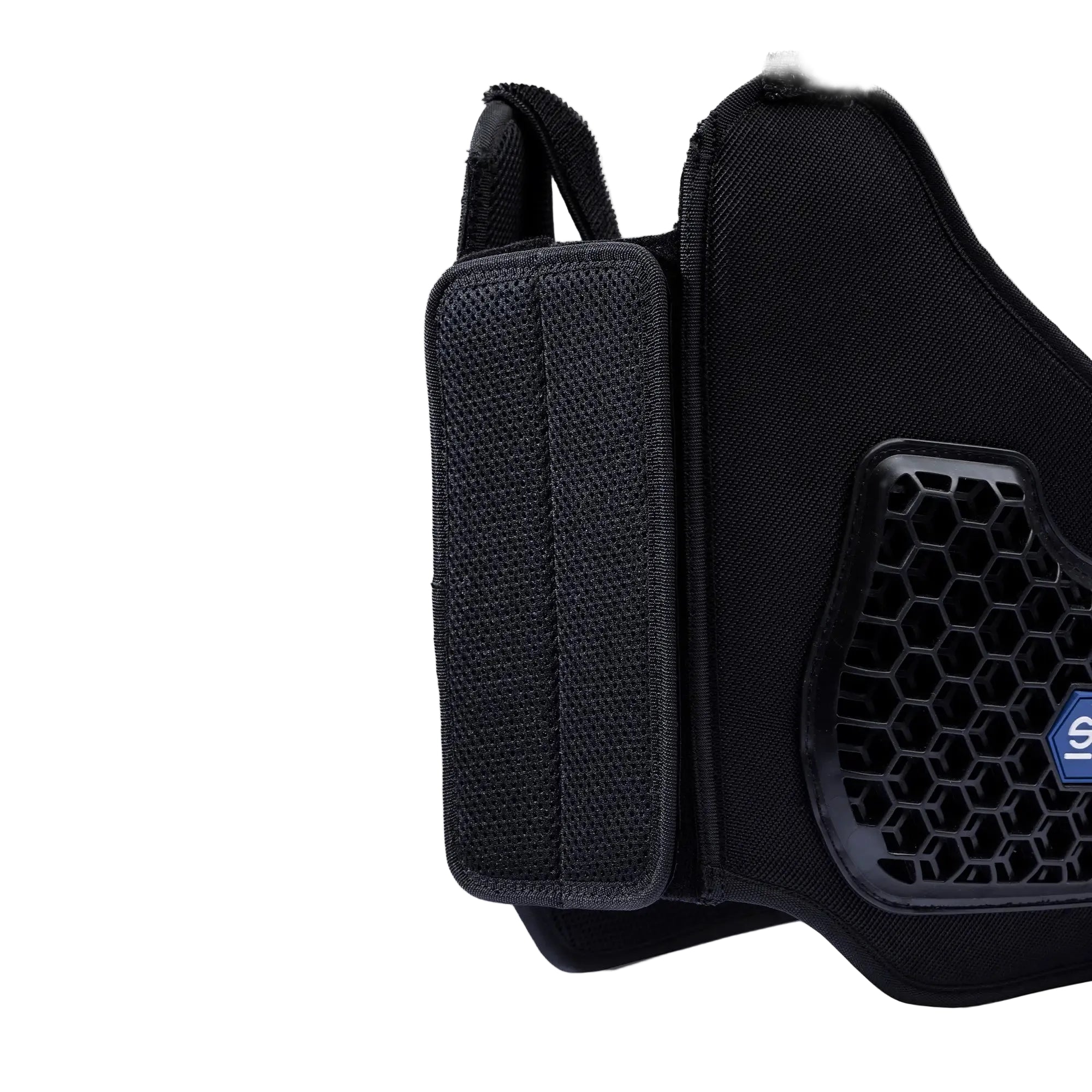 The Sparco Pro Shell Rib Protector velcro.
