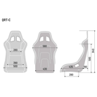 The dimensions of the Sparco QRT-C Performance Carbon Racing Seat.