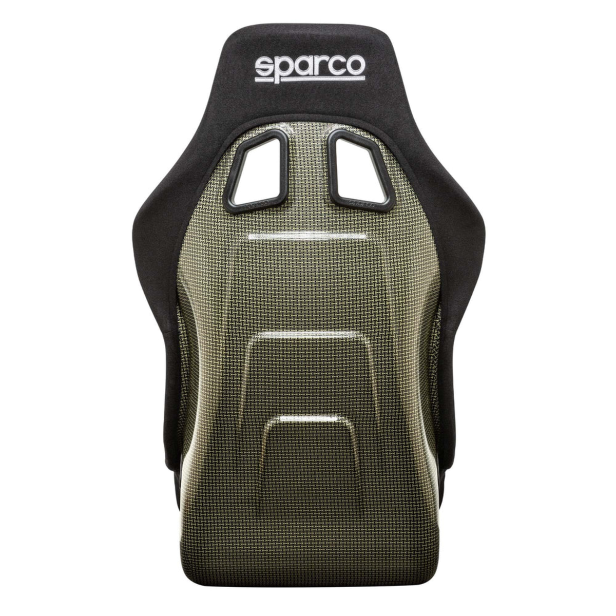 The back of the Sparco QRT-K Kevlar Racing Seat.