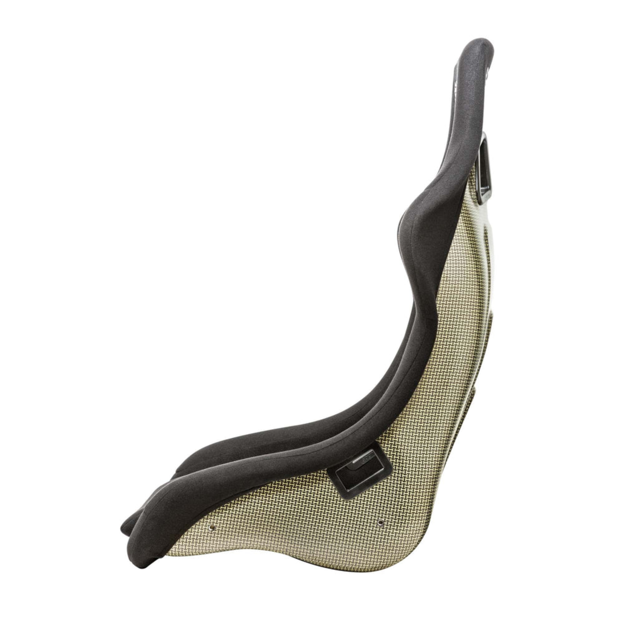 The side of the Sparco QRT-K Kevlar Racing Seat.