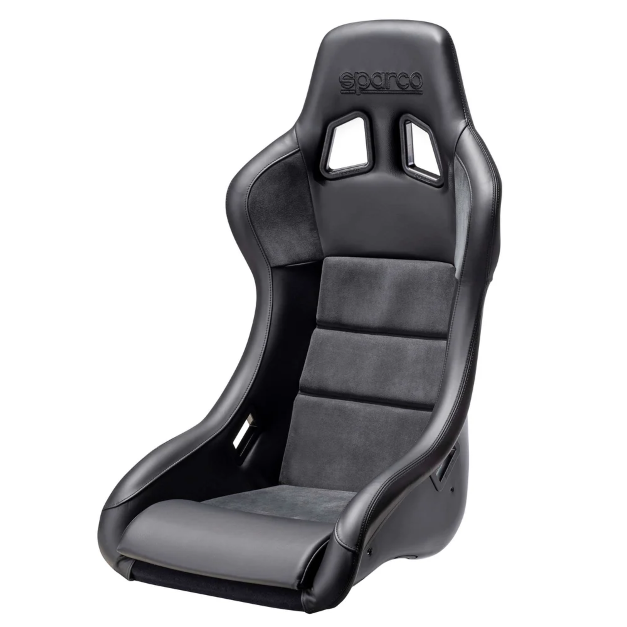 The black Sparco QRT Performance Comp Racing Seat.