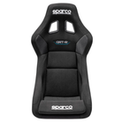 The front of the black Sparco QRT-R Fiberglass Racing Seat.