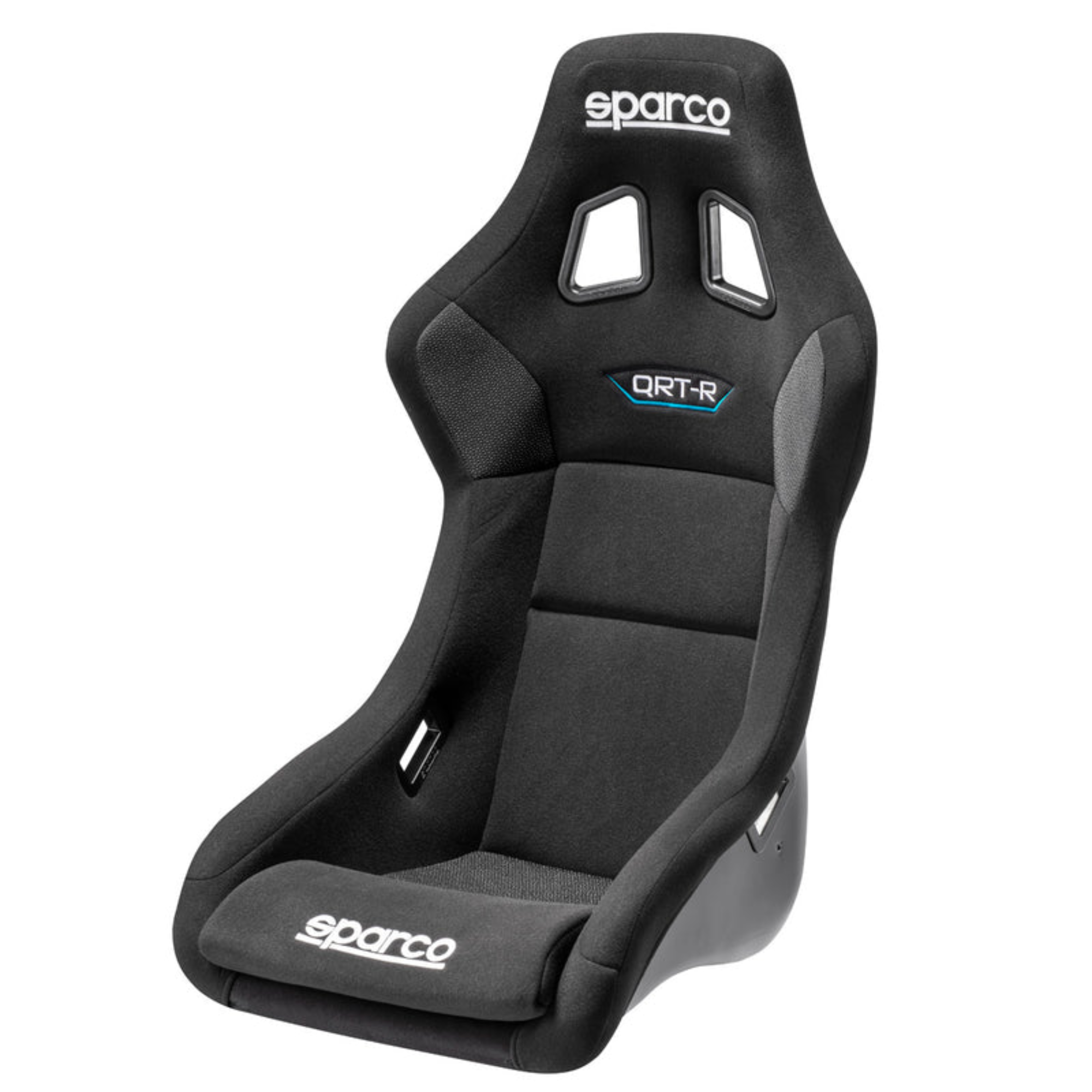 The black Sparco QRT-R Fiberglass Racing Seat.