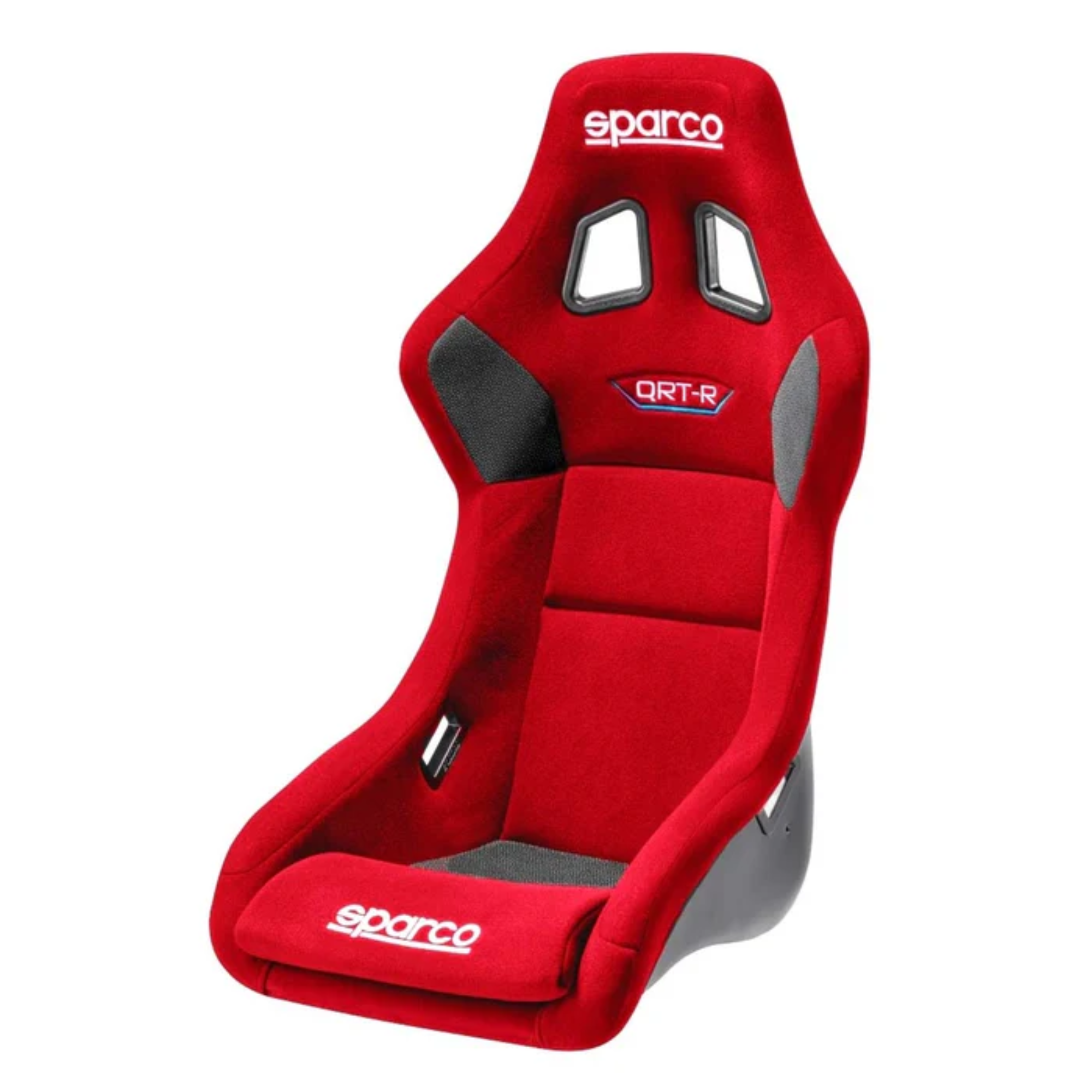 The red Sparco QRT-R Fiberglass Racing Seat.