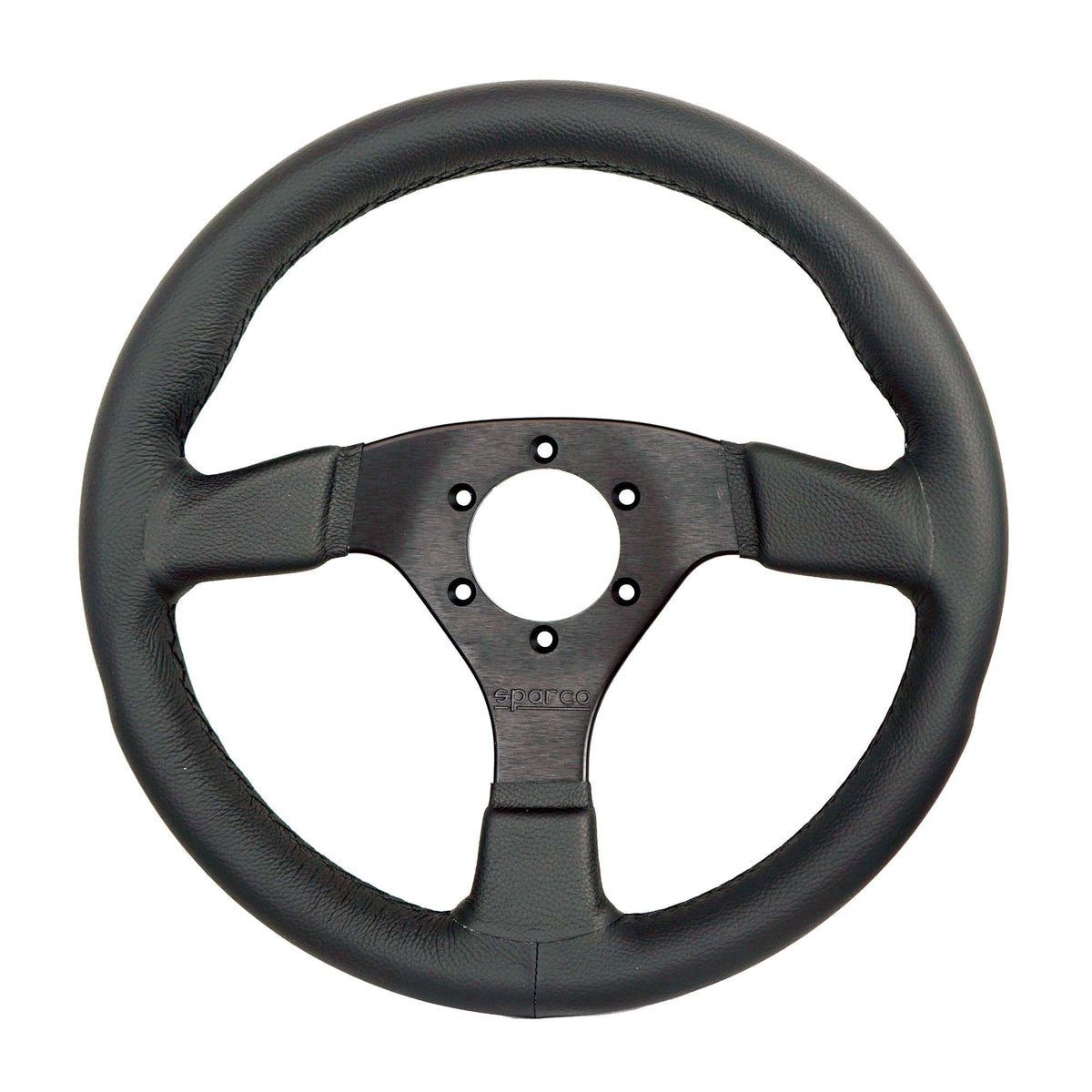The leather Sparco R-383 Steering Wheel.