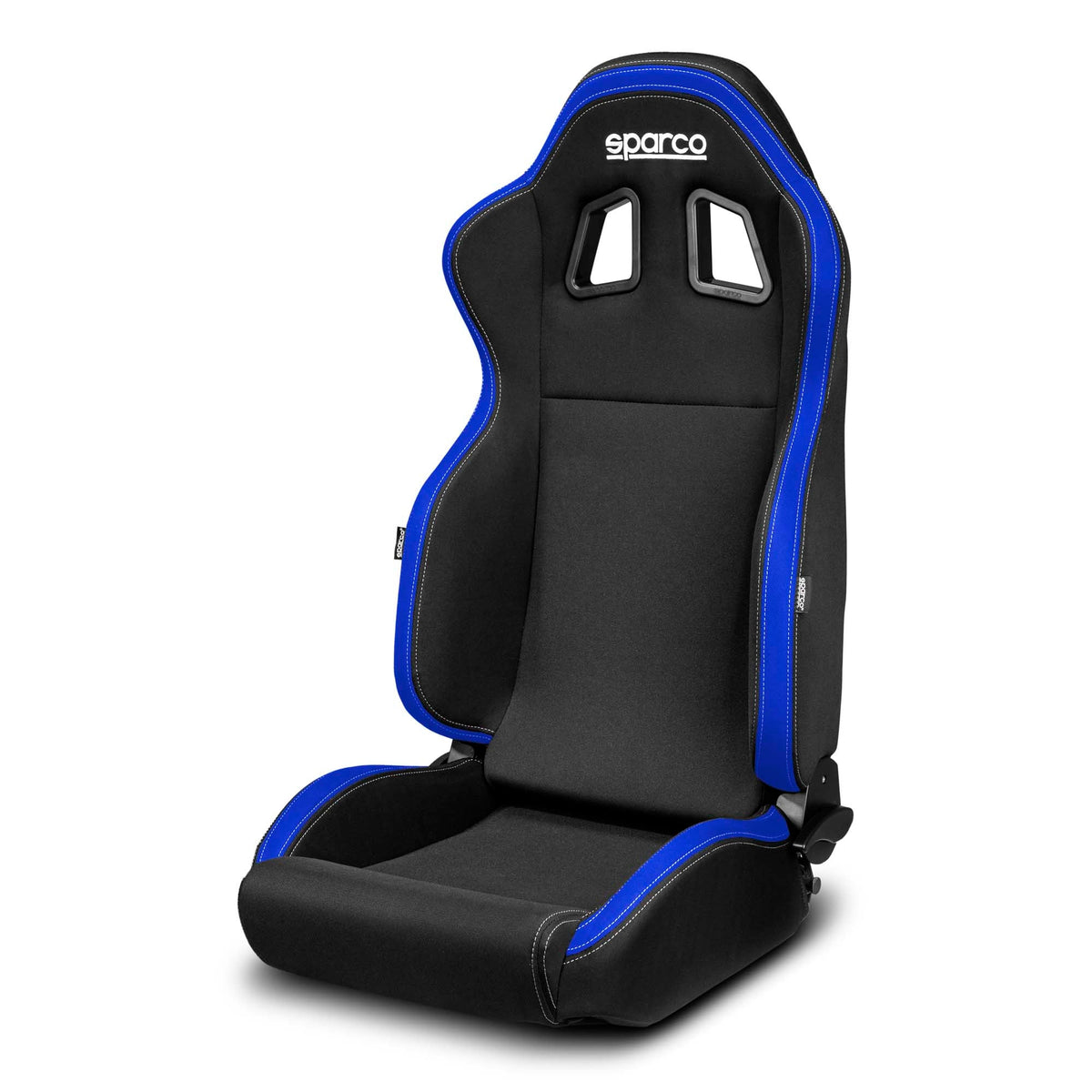 The black and blue Sparco R100 v2 Seat.