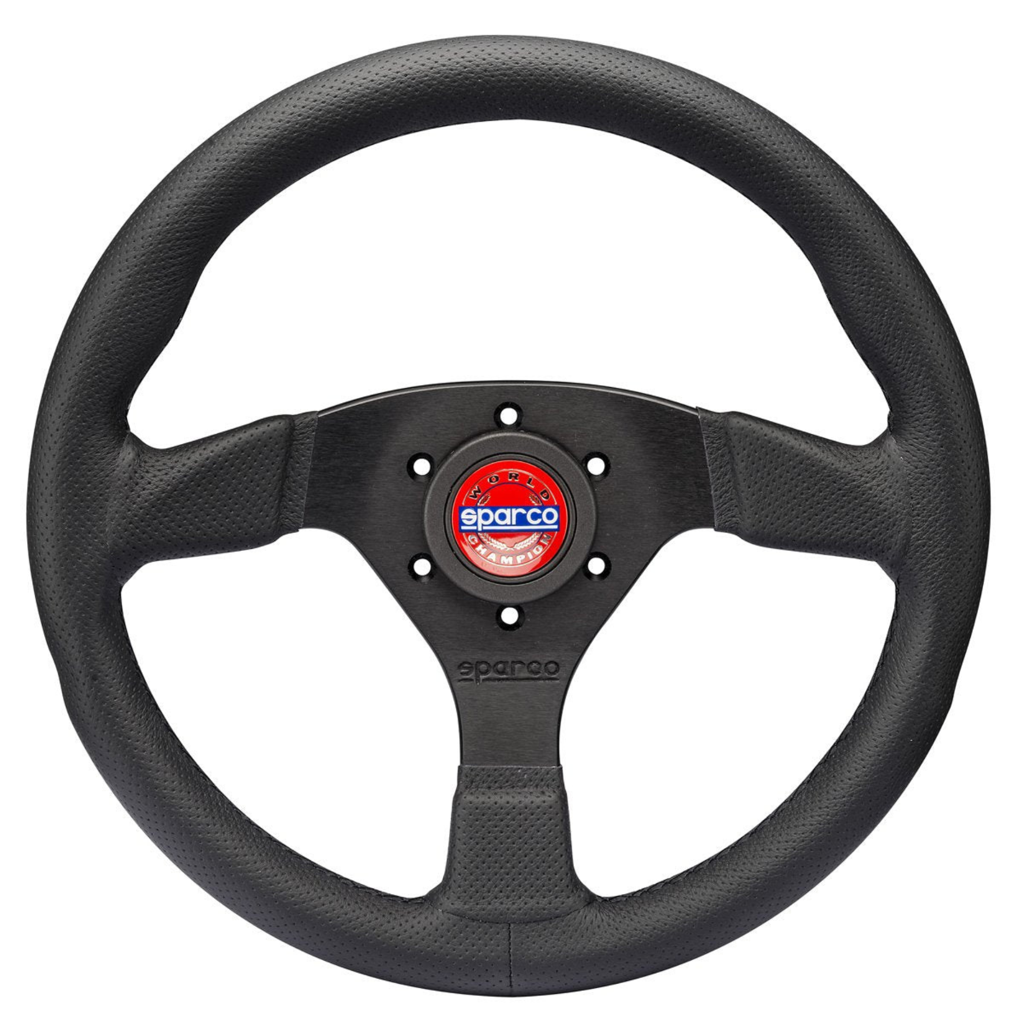 The black Sparco R383 Champion Steering Wheel.