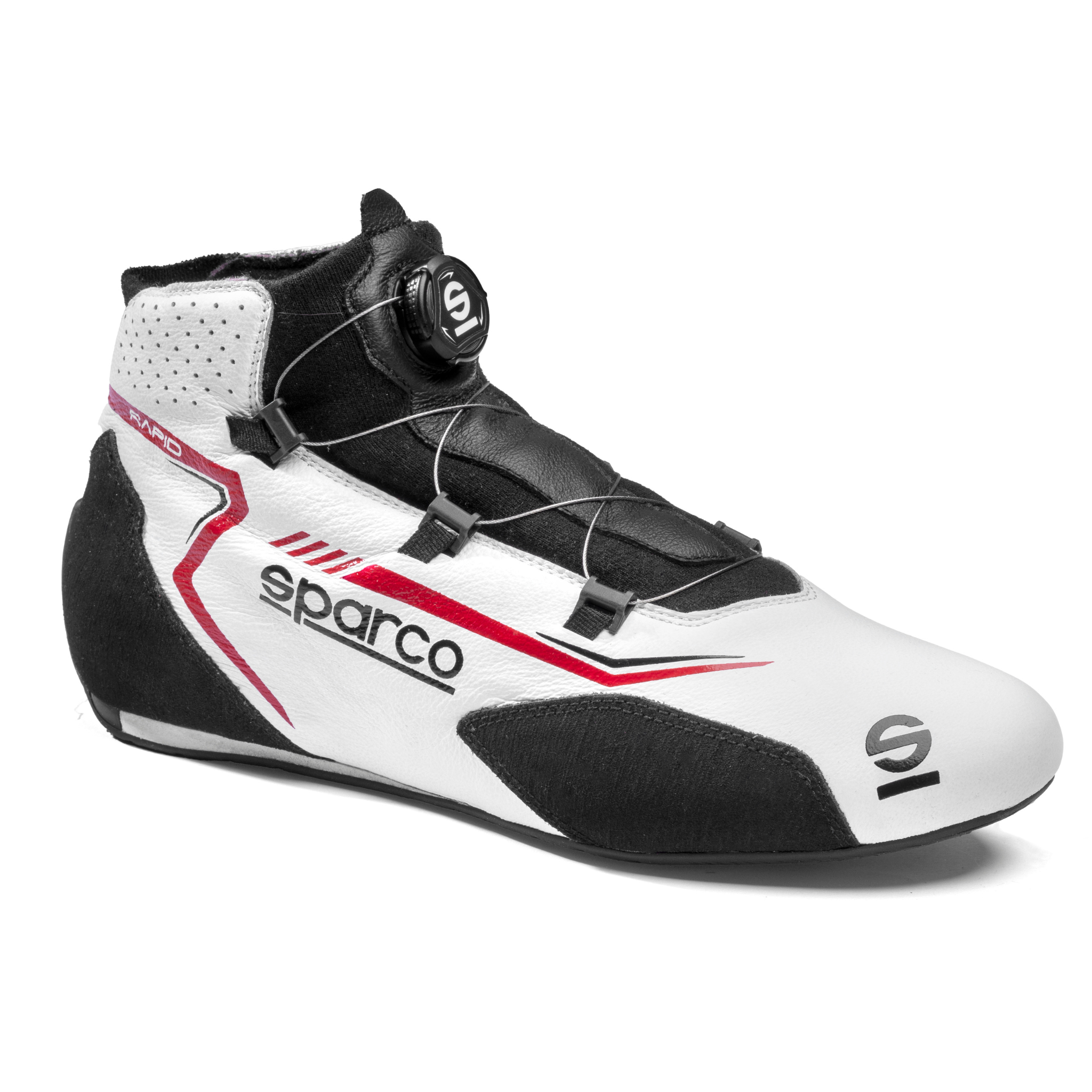 The white Sparco Rapid Racing Shoes.