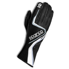 The black, white and grey Sparco Record WP Karting Gloves.