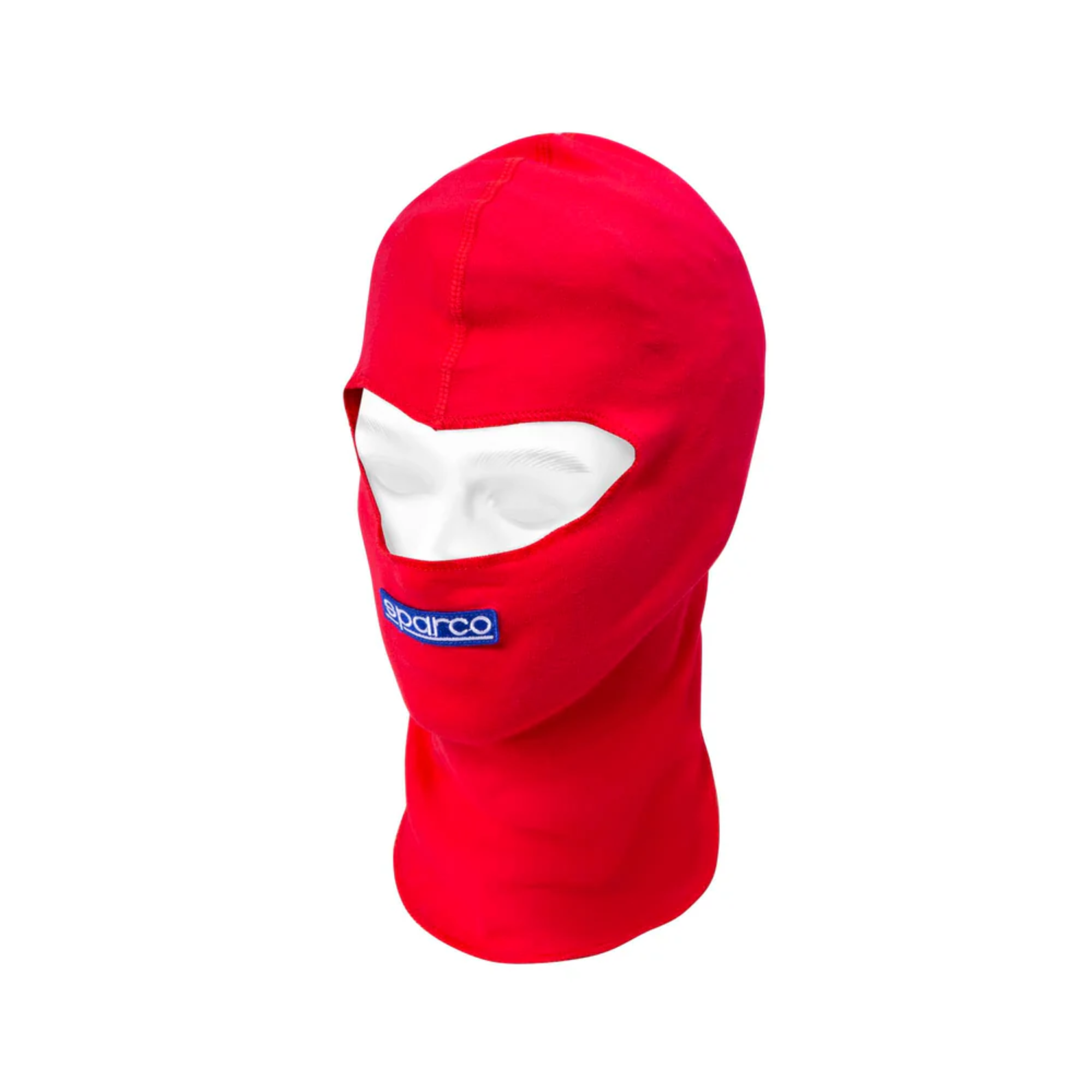 The red Sparco Rookie Karting Balaclava.