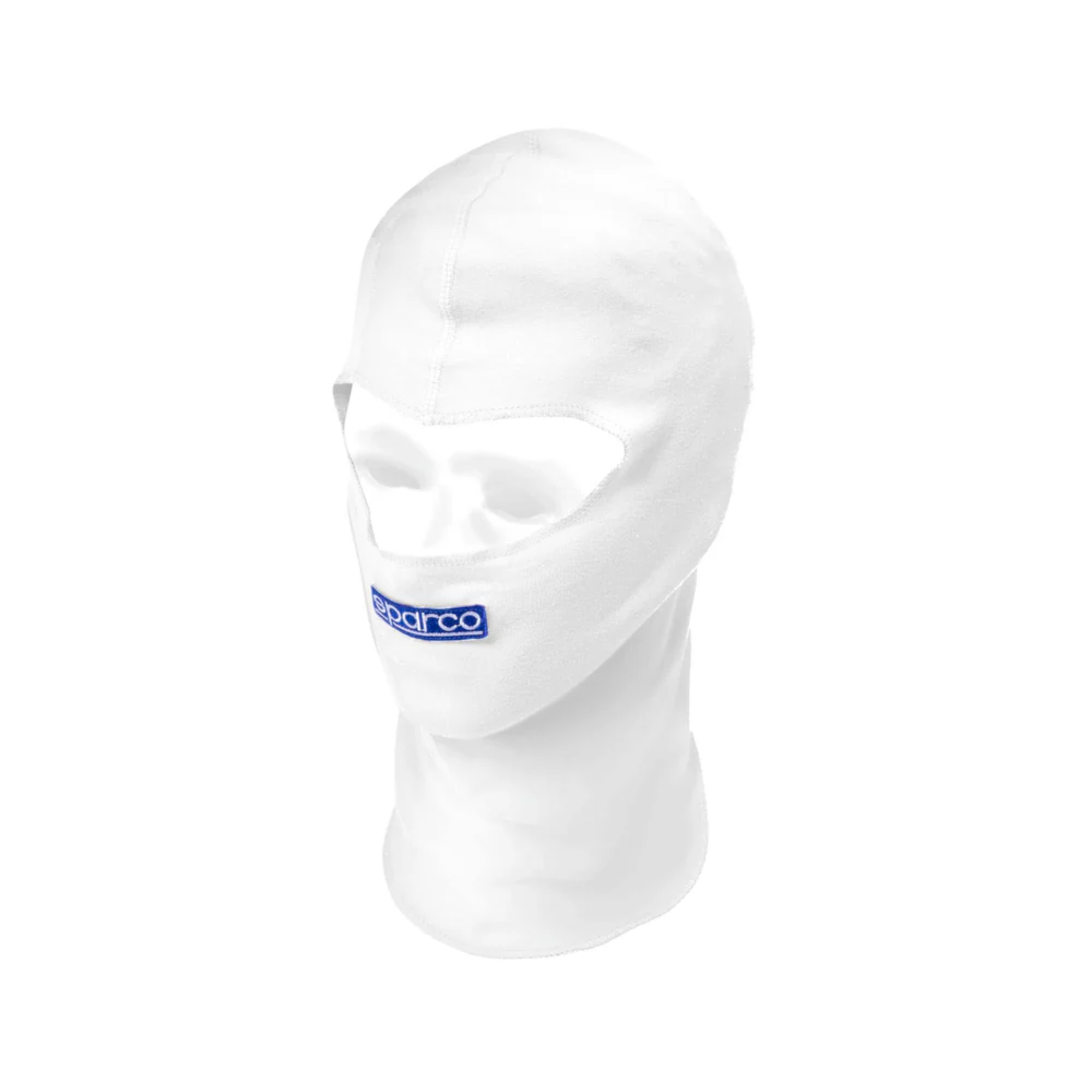 The white Sparco Rookie Karting Balaclava.