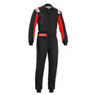 The black and red Sparco Rookie Youth Kart Racing Suit.
