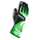 The green and black Sparco Rush Karting Gloves from Sparco.