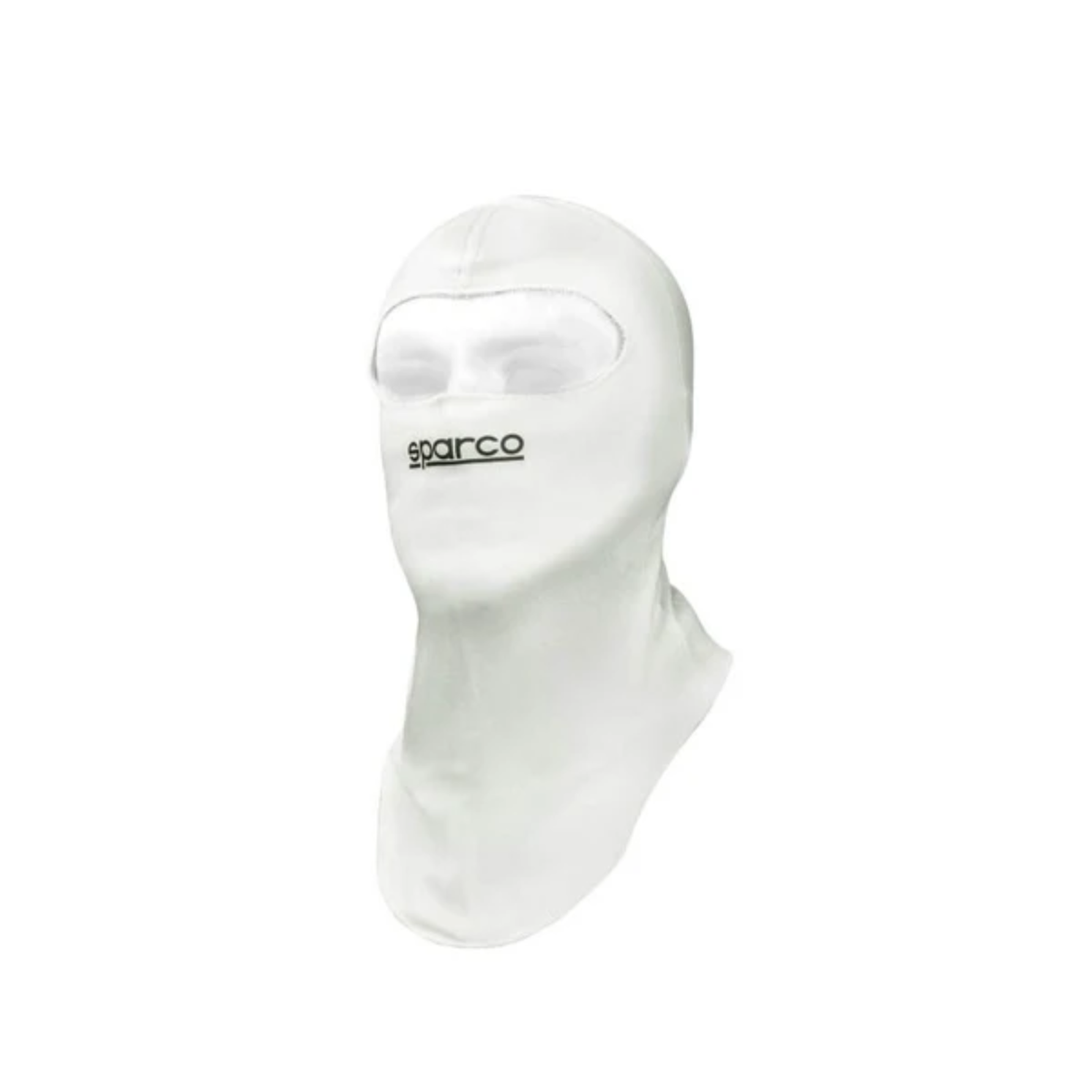 The white Sparco RW-4 Nomex Balaclava.