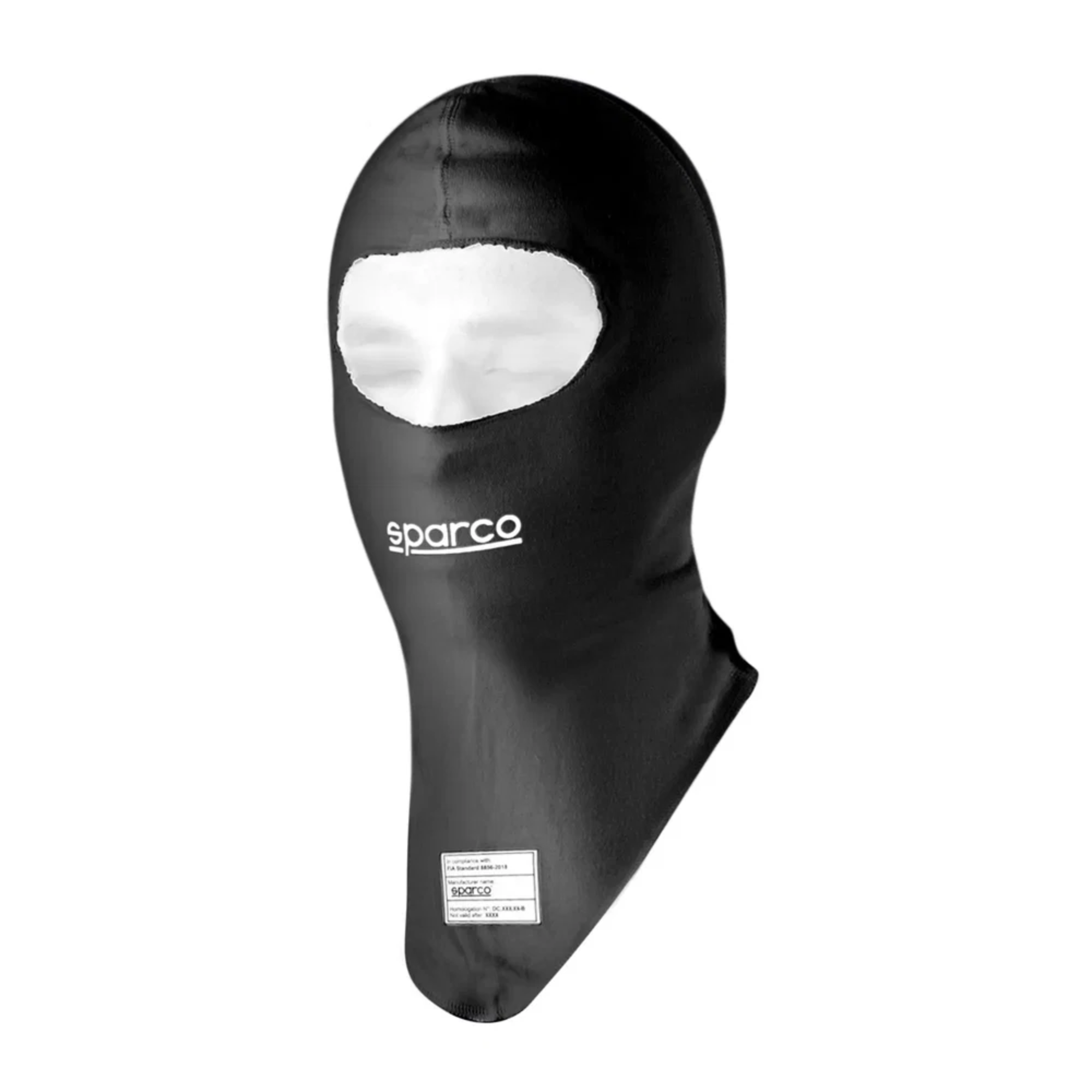 The black Sparco RW-7 Delta Racing Balaclava.
