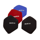 The black, red and blue Sparco Side Kidney/Lumbar Cushion.