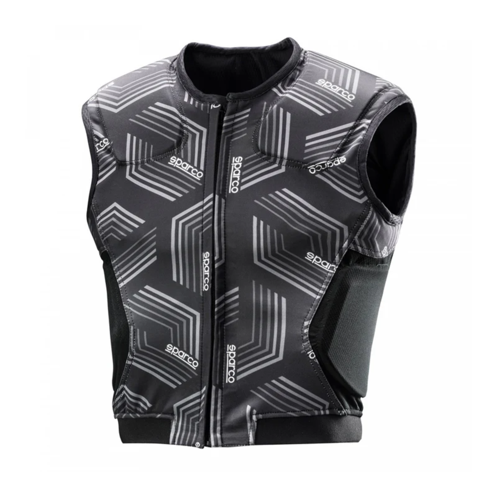The black and white Sparco SJ Pro K-3 Rib Protector Vest.