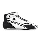 The white and black Sparco Skid Racing Shoes.
