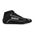 The black Sparco Slalom+ Cloth Racing Shoes.