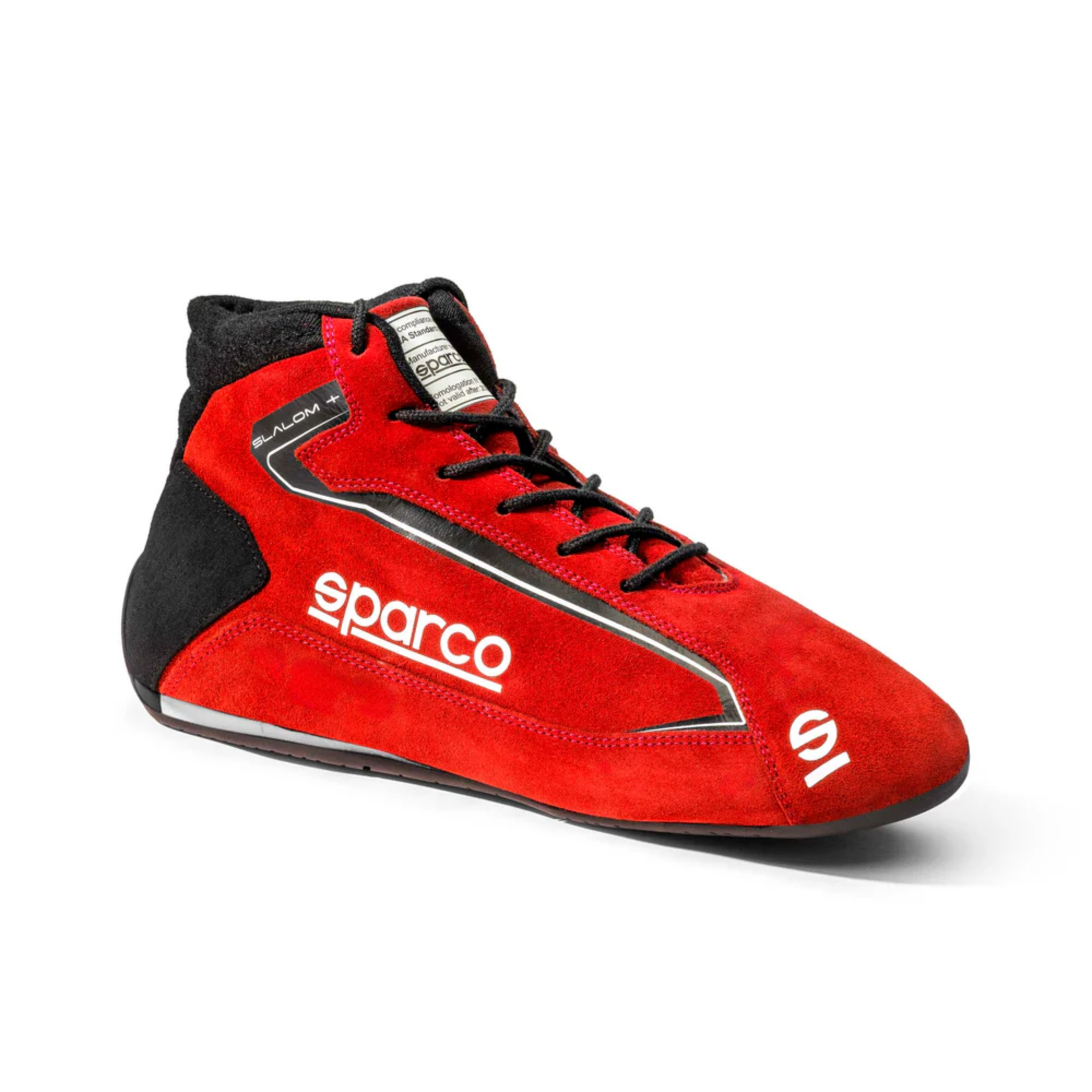 The red Sparco Slalom+ Racing Shoes.