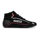 The black Sparco Slalom+ Suede Racing Shoes from the side.