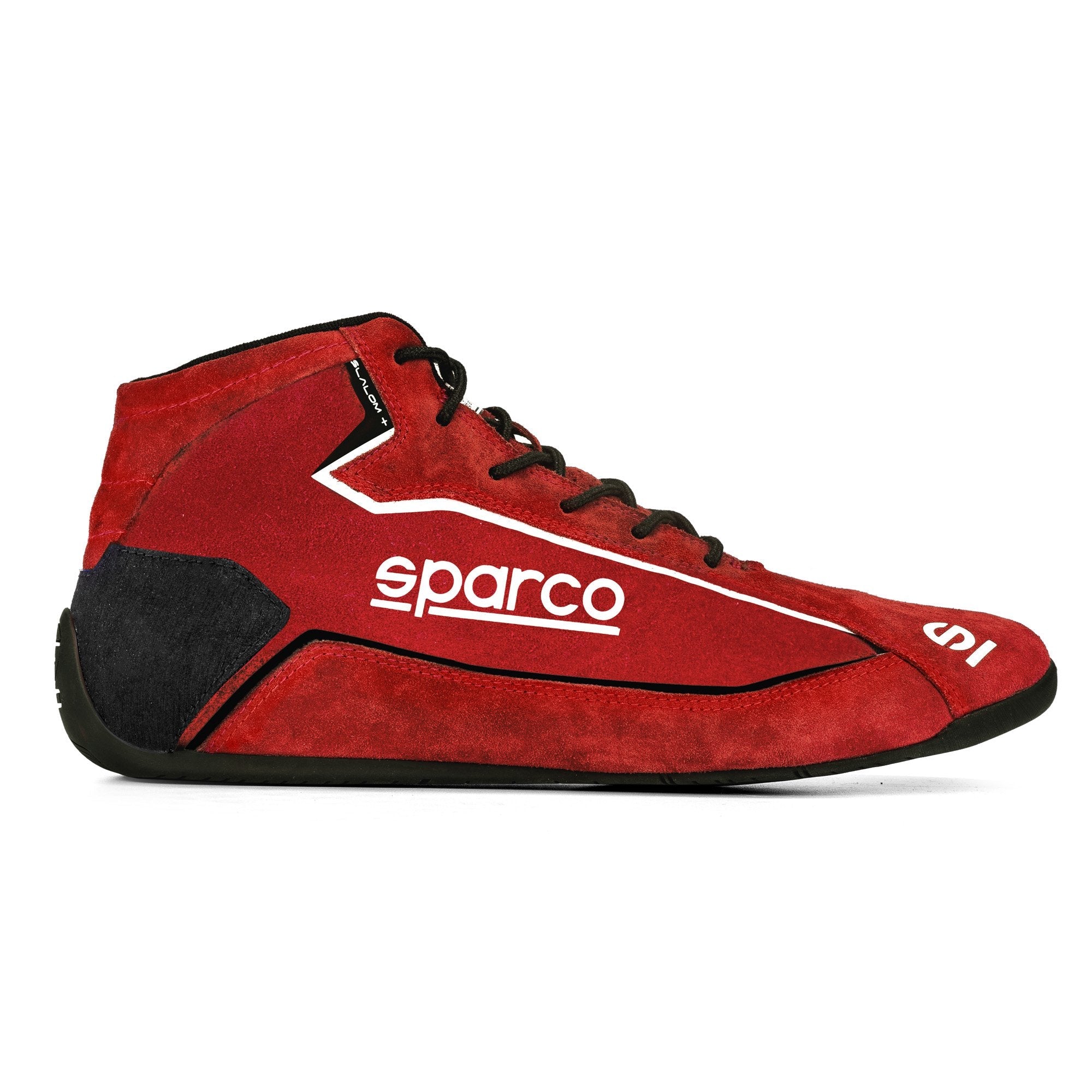 The red Sparco Slalom+ Suede Racing Shoes.