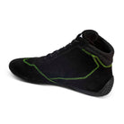 The inside of the black and green Sparco Slalom Racing Shoes.