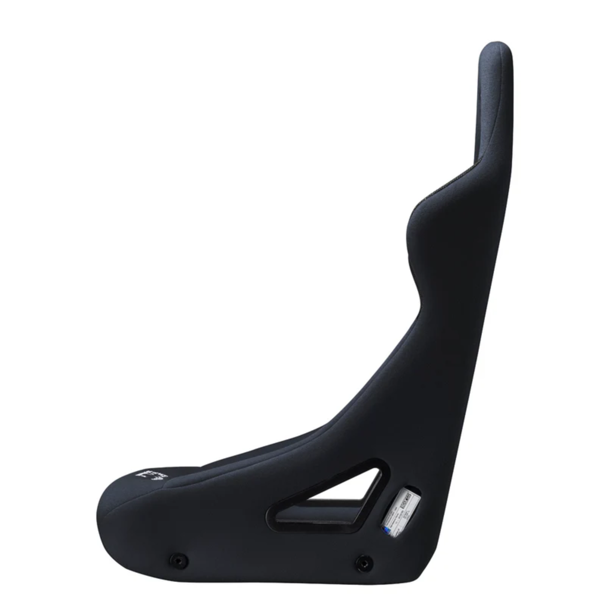 The side of the black Sparco Sprint Racing Seat.